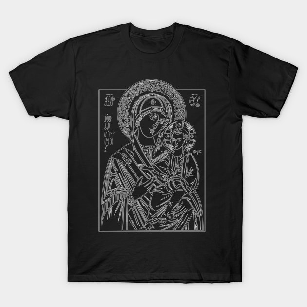 Icon of Virgin Mary and Jesus T-Shirt by la chataigne qui vole ⭐⭐⭐⭐⭐